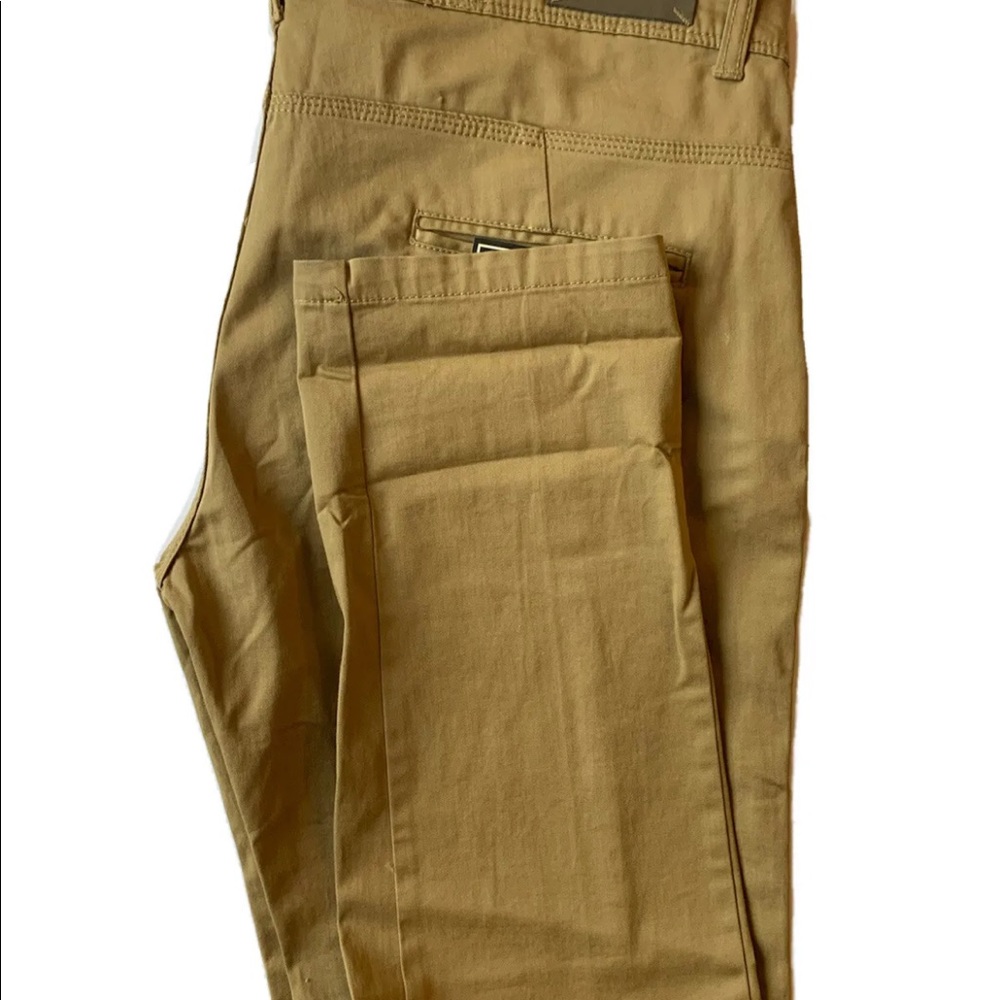 Zara Man Basic Dark Tan Slim Fit Chino Pants  36